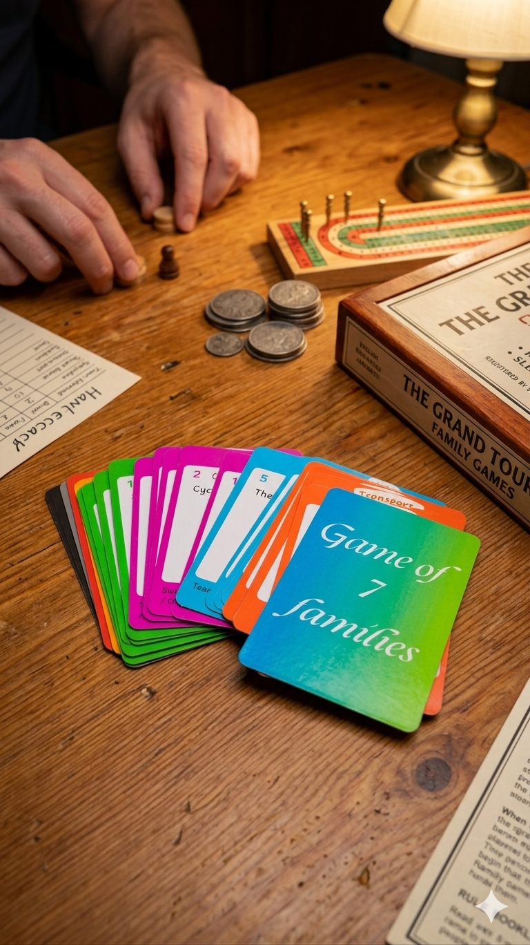 Jeu des 7 familles anglais Game of 7 Families vocabulaire quotidien immersion linguistique code couleur